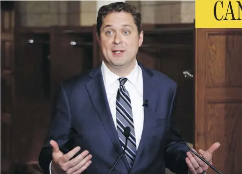  ?? PATRICK DOYLE / THE CANADIAN PRESS FILES ?? At the three-day Conservati­ve policy convention beginning Thursday in Halifax, the party will be adding to their policy book for the first time with Andrew Scheer as leader and for the final time before the next federal election.