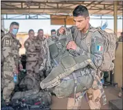  ?? ?? French soldiers leave their Sahel base in Gao, Mali, in June as Operation Barkhane winds down