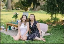  ?? SUBMITTED PHOTO ?? Two best friends, Brenna Medvitz, right, of West Chester and Mary Flynn, left, of Phoenixvil­le, joined forces to launch Wandering Picnics.