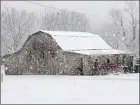  ?? Photograph courtesy of Kerrie Price ?? The white snow showed up well against the weathered gray of the old barn.