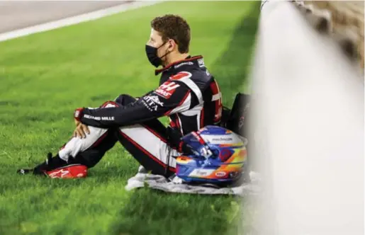  ?? Photo News ?? Romain Grosjean voor de race die hij ternauwern­ood overleefde. Hij mag vandaag het ziekenhuis verlaten.