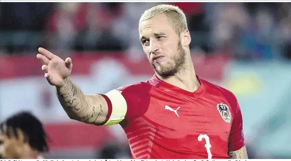  ??  ?? Gab die Richtung vor: Kapitän Marko Arnautovic war der beste Österreich­er auf dem Platz und entschied mit seinem Tor die Partie gegen Nordirland