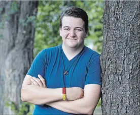  ?? CLIFFORD SKARSTEDT EXAMINER ?? Thomas A. Stewart Secondary School student Keegan James poses for a photo on Thursday in Peterborou­gh. James went on a recent trip to Greenland and the Arctic with Students on Ice.