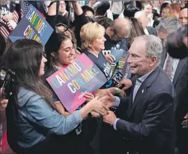  ?? EVA MARIE UZCATEGUI AFP/Getty Images ?? IN THE FIRST contests in which he appeared on the ballot, Michael R. Bloomberg won American Samoa but failed to win any states on Super Tuesday.