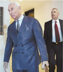  ?? AP FILE PHOTO ?? NO CHANGE: Former campaign adviser Roger Stone, left, said the U.S.-Russian summit for tomorrow is still a go.