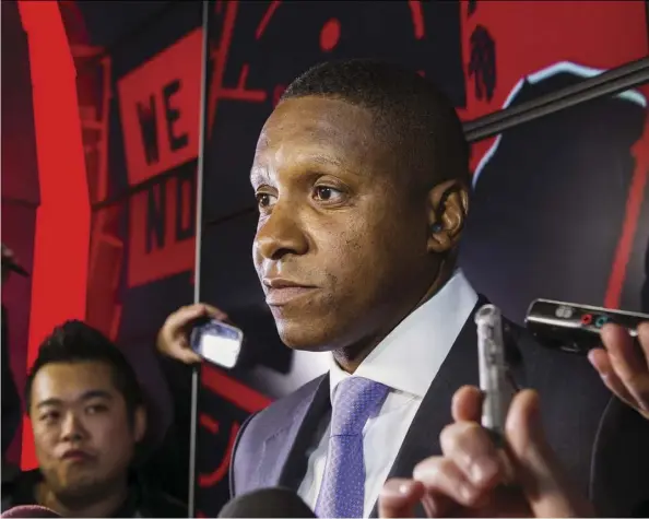  ?? ErnEst Doroszuk ?? Toronto Raptors president Masai Ujiri must decide if he’s going to swing a big trade by Thursday’s deadline or keep his roster intact.