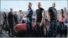  ??  ?? HIGH OCTANE: Vin Diesel, Dwayne Johnson, Jason Statham, Kurt Russell and Charlize Theron star in F&F 8. Somebody get Bruce Willis on the horn, and we’ll have ourselves a proper movie for Episode 9.