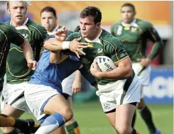  ?? Picture: Tertius Pickard/Gallo Images ?? Bismarck du Plessis of South Africa in action during the IRB World Cup match against Samoa at Parc des Princes in Paris, France.