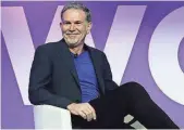  ?? MANU FERNANDEZ, AP ?? Reed Hastings, founder and CEO of Netflix, smiles during a keynote at the Mobile World Congress in Barcelona.