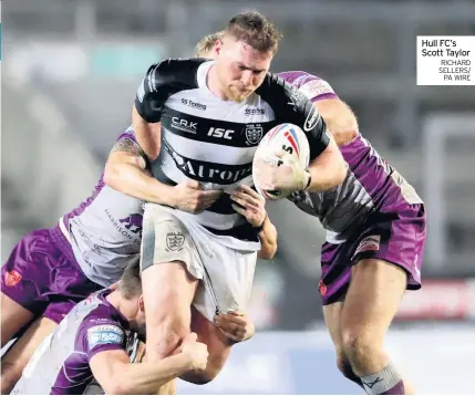  ?? RICHARD SELLERS/ PA WIRE ?? Hull FC’S Scott Taylor