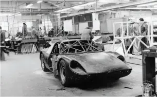  ??  ?? Below right: The original body buck was made by Porsche, from which moulds were taken by Heinkel