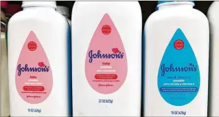  ?? ANDREI STANESCU/DREAMSTIME/TNS ?? Johnson & Johnson has been trying to settle almost a decade’s worth of suits alleging talc-based Baby Powder causes ovarian cancer and another cancer linked to asbestos.