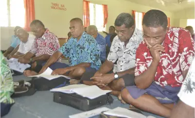  ?? Photo: ?? Villagers from the Ba province attending the draft village bylaw consultati­on in Naiyala Village in Ba on April 7, 2017.