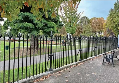  ?? Picture: Robin Jenkins ?? Historic railings have been reinstated in Imperial Gardens, Cheltenham