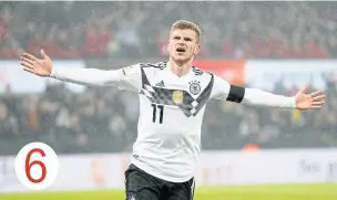  ??  ?? Germany striker Timo Werner. 6