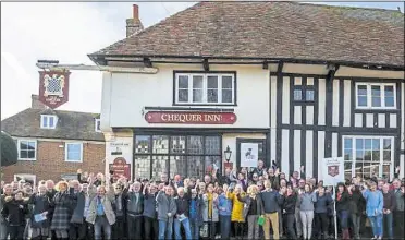  ?? ?? There was a huge celebratio­n when the Chequer Inn was saved from redevelopm­ent