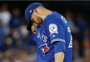  ?? CARLOS OSORIO/TORONTO STAR ?? Marco Estrada gave up just three runs Wednesday, but the Jays couldn’t muster anything in support.
