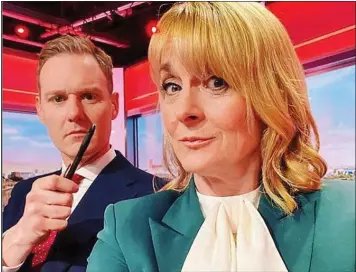  ??  ?? COMPLAINTS: Presenters Dan Walker and Louise Minchin and, top, new editor Richard Frediani