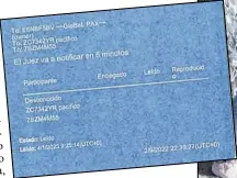  ?? ?? Este es uno de los mensajes en el expediente, con fecha de lectura el 4 de enero de 2023.