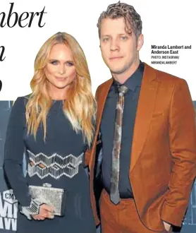  ?? PHOTO: INSTAGRAM/ MIRANDALAM­BERT ?? Miranda Lambert and Anderson East