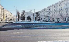 ?? ?? Вид с Привокзаль­ной площади на улицу Кирова. Февраль 2022 года.
