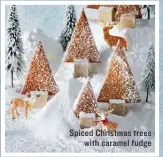  ??  ?? Spiced Christmas trees with caramel fudge