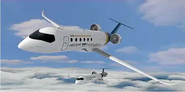  ?? ?? Rolls-Royce and easyJet have announced plans to develop hydrogen engine technology with a view to delivering aircraft in the mid-2030s.