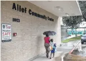  ?? Brett Coomer / Houston Chronicle ?? A bond package would build a facility to house the Alief Community Center, above, and a library.