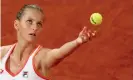  ?? Photograph: Christian Hartmann/Reuters ?? Karolina Pliskova, has said: ‘There is no room for complainin­g’ while she is able to travel and compete.