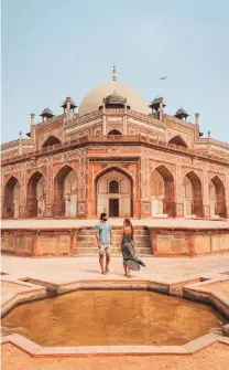  ??  ?? Humayun’s Tomb in Delhi is an architectu­ral marvel and the couple’s favourite place in the capital city of India.