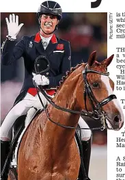  ?? ?? Medal: Charlotte Dujardin and Gio competing in the dressage at Tokyo