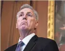  ?? DREW ANGERER/GETTY IMAGES ?? House Speaker Kevin McCarthy, R-Calif., and the House passed an anti-ESG bill that is expected to be vetoed.