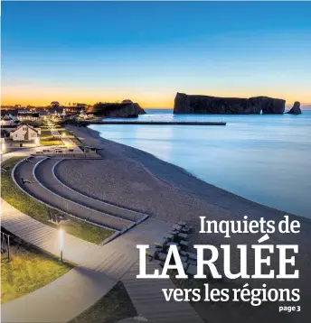  ?? / MATHIEU DUPUIS/TOURISME GASPÉSIE ?? Un rapport sur les locations de résidences touristiqu­es indique que de nombreux Montréalai­s pourraient choisir d’aller passer leurs vacances d’été en région, comme la Gaspésie (notre photo), ce qui en inquiète plus d’un.