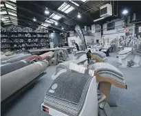  ??  ?? ROOM TO VIEW: The extensive showroom area at Shaw Carpets’ Darton warehouse has an unrivalled selection of products on show.