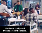  ??  ?? Lindiwe’s family and friends are in the crowd.