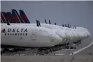  ??  ?? Delta has warned that it may furlough more than 1,900 pilots. Photograph: Charlie Riedel/AP