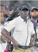  ??  ?? Chargers coach Anthony Lynn.