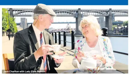  ??  ?? Jack Charlton with Lady Elsie Robson