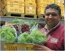  ?? ?? Independen­t fresh produce supplier Ajay Jina is encouragin­g consumers to look beyond the high prices of out-of-season produce.