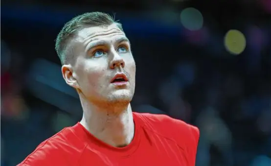 ?? JONATHAN NEWTON/WASHINGTON POST ?? Kristaps Porzingis joins the Celtics after the best offensive season of his career in his final year in Washington.
