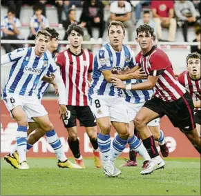  ?? FOTO: ATHLETIC CLUB ?? Duelo de filiales Athletic B y Real Sociedad B empataron en Lezama