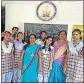  ?? ?? Female students in a government-aided secondary school with their teacher.HT