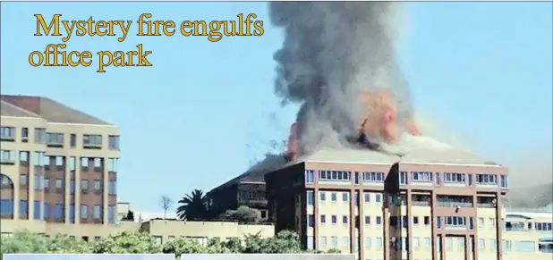  ?? PICTURES: FACEBOOK ?? ABLAZE: Braampark, where scores of people were evacuated.