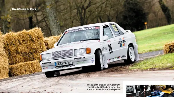  ??  ?? The seventh of seven Cosworth 190s built for the 1987 rally season – but it was no match for the Audi quattro