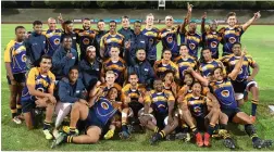  ?? PICTURE: JEFFREY ABRAHAMS ?? SHIELD CHAMPS: UWC has been promoted to the Varsity Cup – SA’s premier university rugby competitio­n – for the first time.