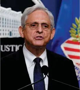  ?? ?? POSTURA.
Merrick Garland, fiscal general de Estados Unidos, ayer.