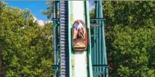  ?? Kurt Miller ?? Kennywood has put up for auction a flume log from its iconic Log Jammer ride, which closed in 2017 to make way for the Steel Curtain roller coaster ride.