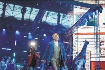  ?? Denis Sinyakov For The Times ?? DESPITE Sergei Shnurov’s disdain for contempora­ry Russian political culture, he and his band, Leningrad, don’t worry about running afoul of the Kremlin and risking the cancellati­on of their performanc­es.