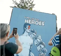  ?? PHOTO: REUTERS ?? A David Bowie mural is seen during an unveiling ceremony earlier this year to commemorat­e the British musician’s humanitari­an work during the Bosnian war, in Sarajevo, Bosnia and Herzegovin­a.