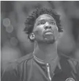  ?? BILL STREICHER, USA TODAY SPORTS ?? 76ers rookie center Joel Embiid is averaging 19.8 points, 7.8 rebounds and 2.47 blocks this season.